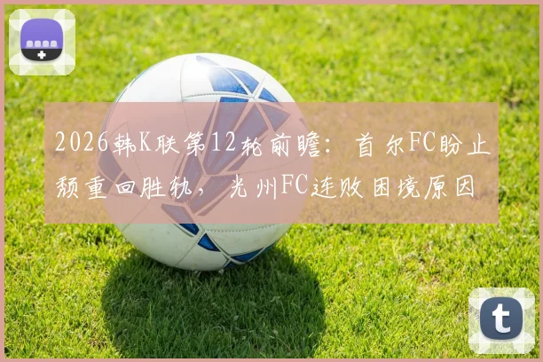 2026韩K联第12轮前瞻：首尔FC盼止颓重回胜轨，光州FC连败困境原因分析与赛果预测